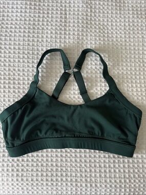 ❗️$10 Sale ❗️ Paragon Fitwear Deep Green Strappy Racerback Sports Bra